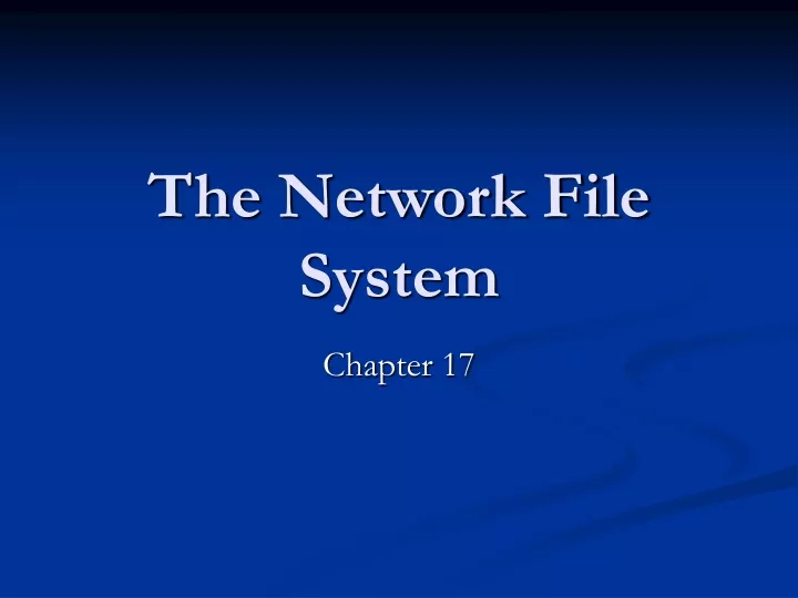 the network file system