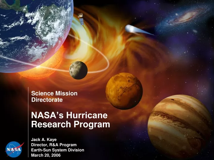 nasa s hurricane research program
