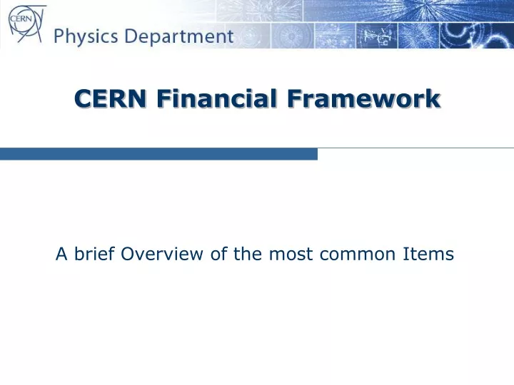 cern financial framework