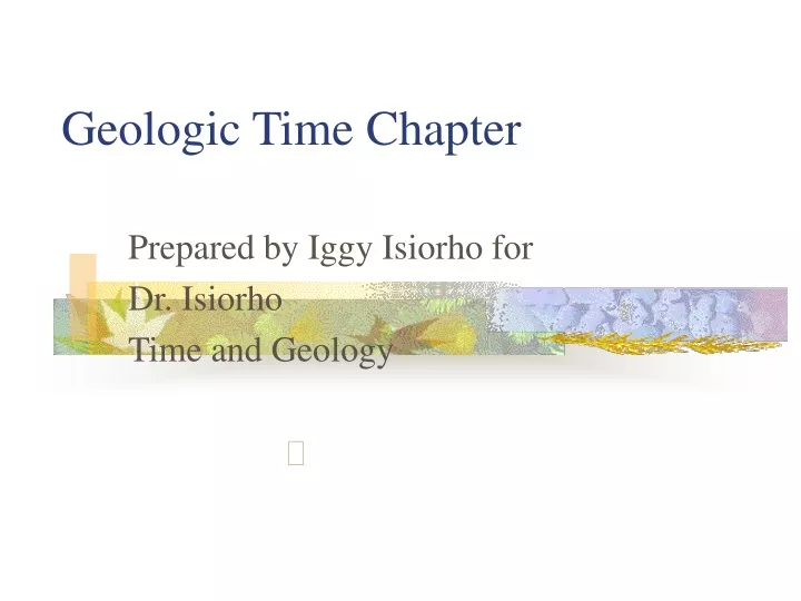 geologic time chapter