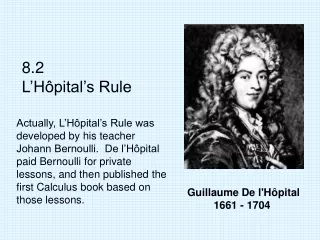 Guillaume De l'Hôpital 1661 - 1704