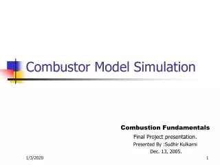 combustor model simulation