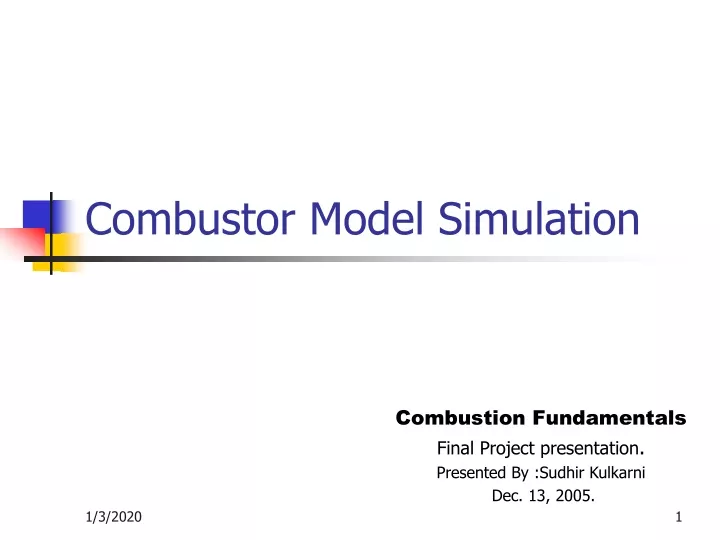 combustor model simulation