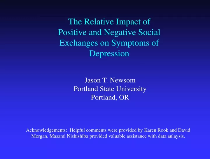 the relative impact of positive and negative