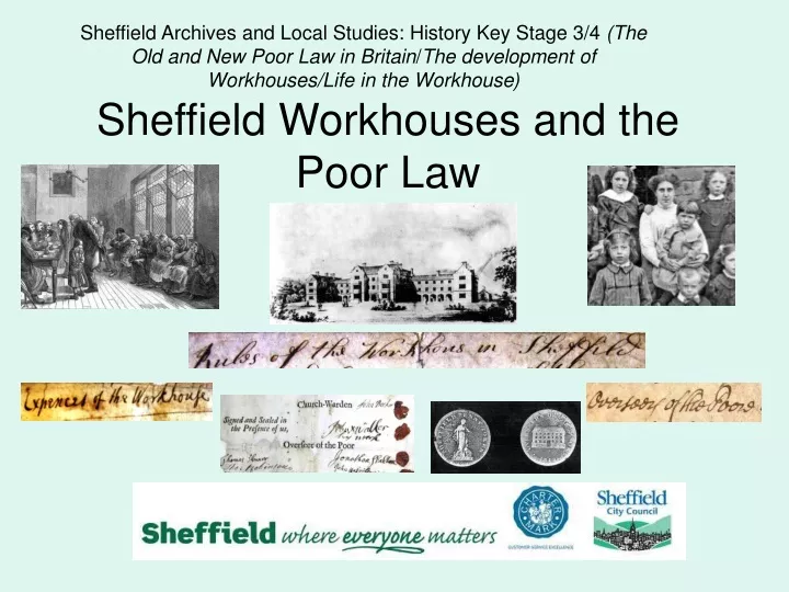 sheffield workhouses and the poor law