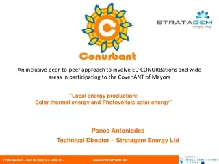 &quot;Local energy production:  S olar thermal energy and  P hotovoltaic solar energy&quot;