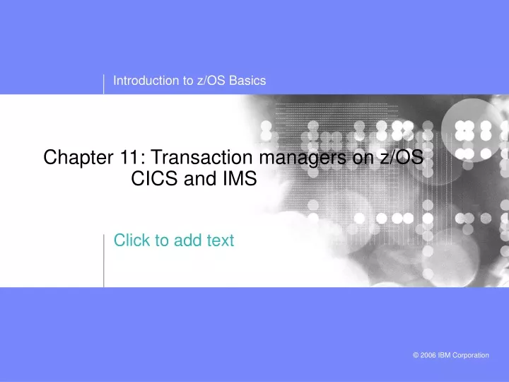 chapter 11 transaction managers on z os cics and ims