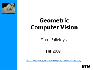 Geometric  Computer Vision