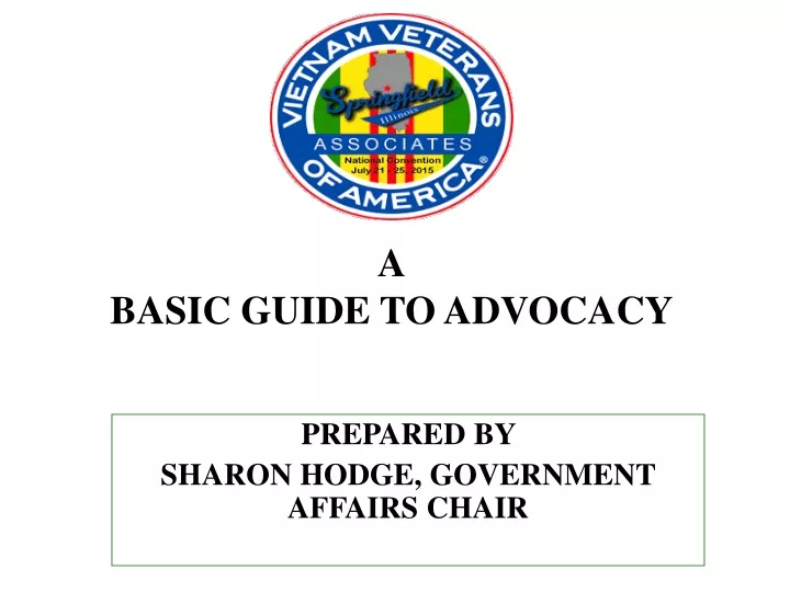 a basic guide to advocacy