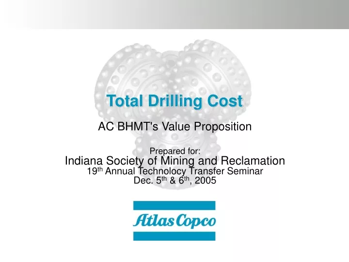 total drilling cost