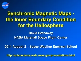 Synchronic Magnetic Maps -  the Inner Boundary Condition for the Heliosphere