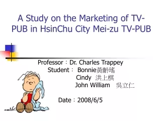 A Study on the Marketing of TV-PUB in HsinChu City Mei-zu TV-PUB