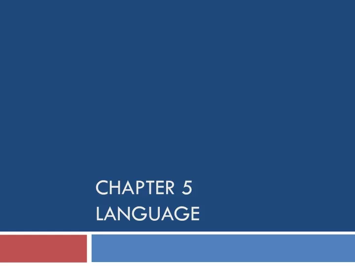 chapter 5 language