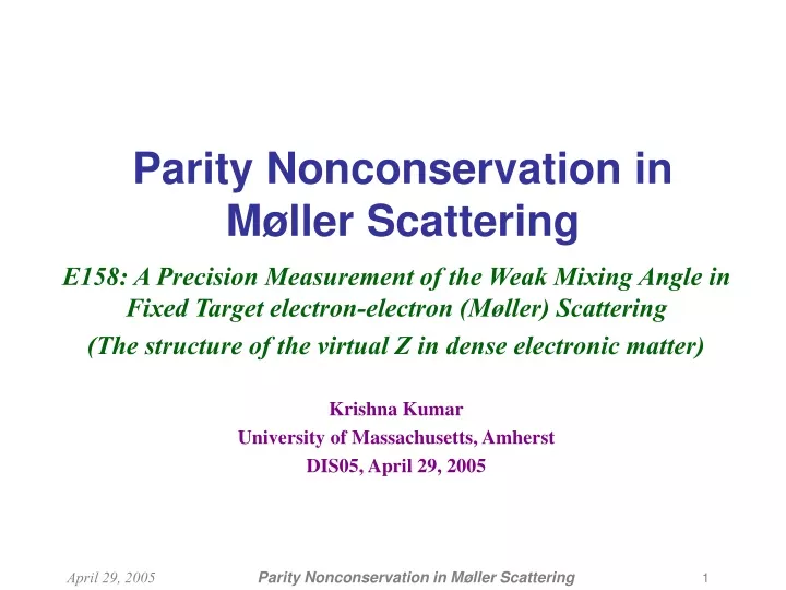 parity nonconservation in m ller scattering