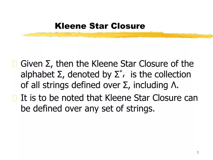 kleene star closure