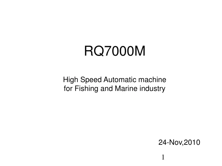 rq7000m high speed automatic machine for fishing