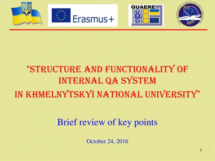 structure and functionality of internal qa system