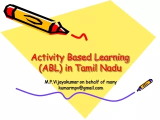 Activity Based Learning (ABL) in Tamil Nadu