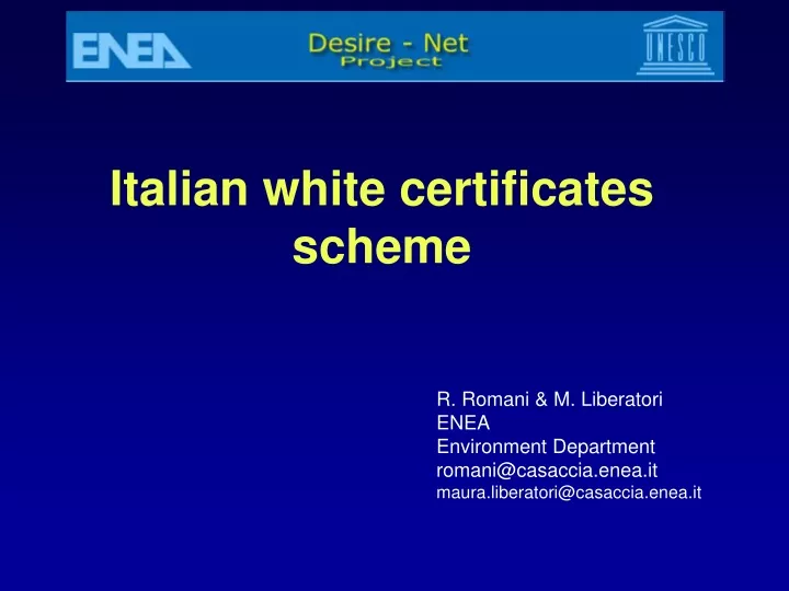 italian white certificates scheme