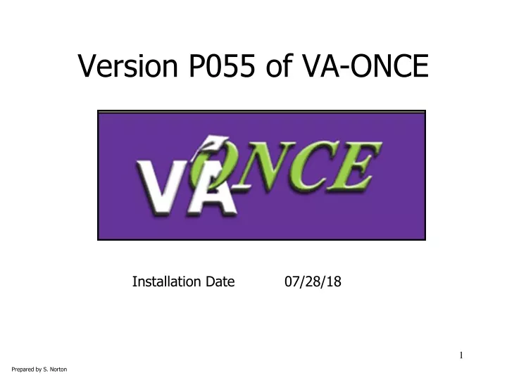 version p055 of va once