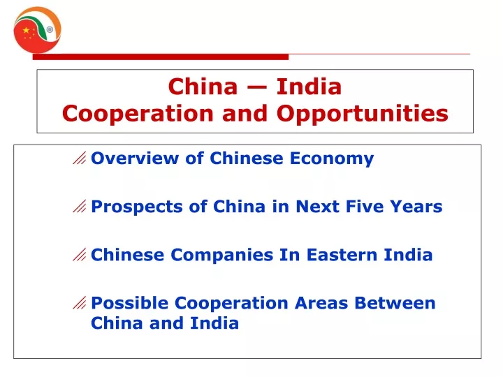 china india cooperation and opportunities