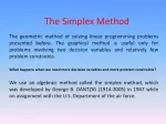 The Simplex Method - slide 1