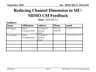 Reducing Channel Dimension in MU-MIMO CSI Feedback