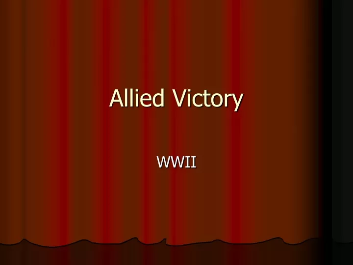 allied victory