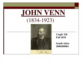 JOHN VENN 		  (1834-1923)