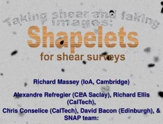 Shapelets for shear surveys