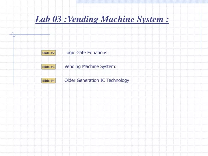 lab 03 vending machine system