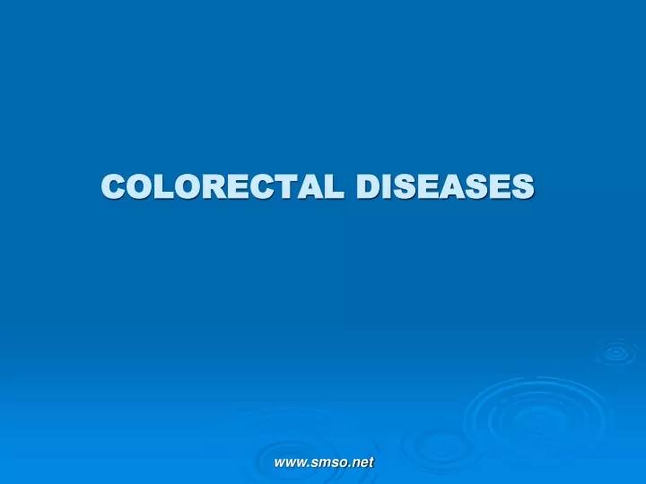 colorectal diseases