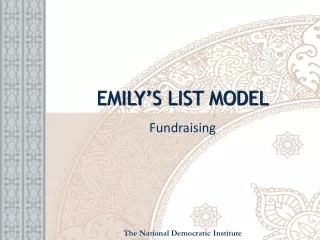 EMILY ’ S LIST MODEL
