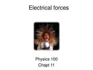 Electrical forces