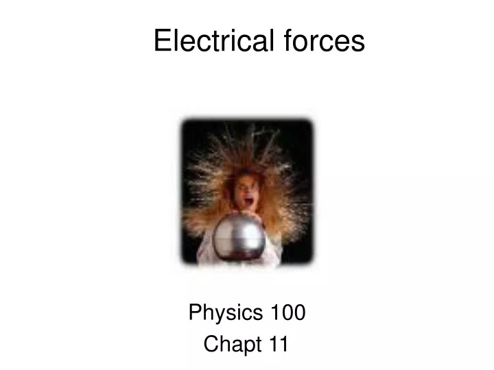 electrical forces