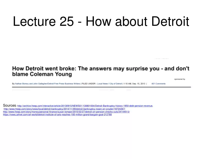 lecture 25 how about detroit