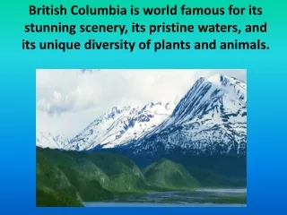 Many people believe (and I agree) that B.C. is....