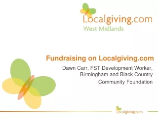 Fundraising on Localgiving