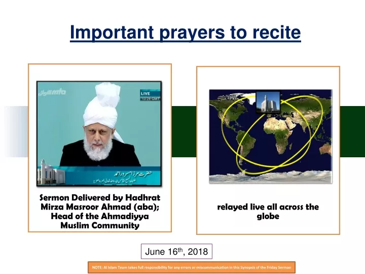 important prayers to recite