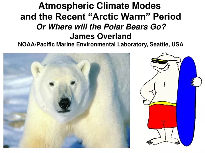 atmospheric climate modes and the recent arctic