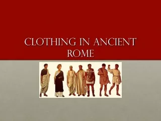 Clothing in Ancient Rome