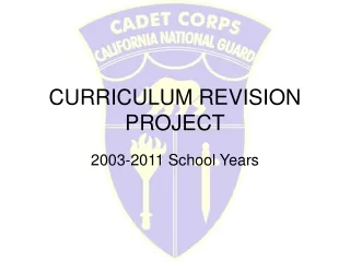 CURRICULUM REVISION PROJECT