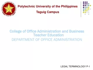 College of Office Administration and Business Teacher Education