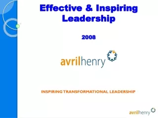 Effective  &amp; Inspiring Leadership 2008