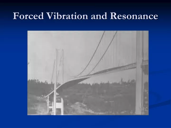 forced vibration and resonance