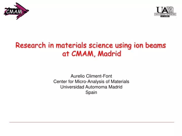 research in materials science using ion beams