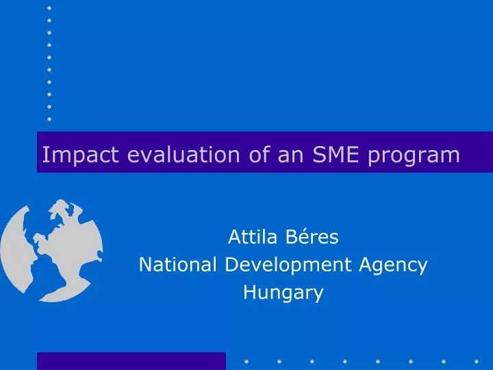 impact evaluation of an sme program