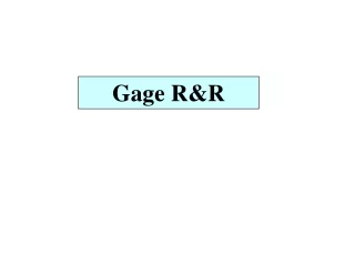 Gage R&amp;R