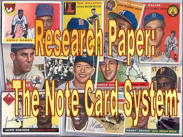 research paper the note card system