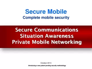 Secure Mobile Complete mobile security
